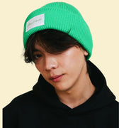 Green Ribbed Beanie